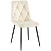 Esszimmerstuhl Clairton (Grundmaterial Samt, Farbe creme)