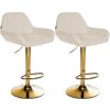Sada 2 barových židlí Braga Gold látka