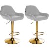 Sada 2 barových židlí Braga Gold látka