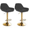 Sada 2 barových židlí Braga Gold látka