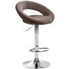 Barhocker Olinda Samt (Farbe schwarz, Gestell Farbe chrom)