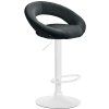 Barhocker Olinda Samt (Farbe schwarz, Gestell Farbe chrom)