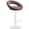 Barhocker Olinda Samt (Farbe schwarz, Gestell Farbe chrom)