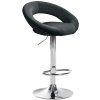 Barhocker Olinda Samt (Farbe schwarz, Gestell Farbe chrom)