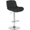 Barhocker Solon Chrom (Farbe dunkelbraun, Grundmaterial Stoff)
