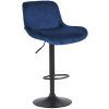 Barhocker Solon Schwarz (Farbe dunkelgrau, Grundmaterial Samt)