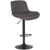 Barhocker Solon Schwarz (Farbe dunkelgrau, Grundmaterial Samt)