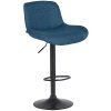 Barhocker Solon Schwarz (Farbe dunkelgrau, Grundmaterial Samt)