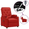 Elektrické polohovací křeslo vínové umělá kůže 3098869