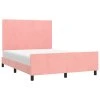 Rám postele s čelem růžový 140x190 cm samet 3125634