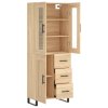Skříň highboard dub sonoma 69,5 x 34 x 180 cm kompozitní dřevo 3198684