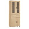 Skříň highboard dub sonoma 69,5 x 34 x 180 cm kompozitní dřevo 3198548