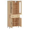 Skříň highboard dub sonoma 69,5 x 34 x 180 cm kompozitní dřevo 3198548
