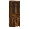 Skříň highboard kouřový dub 69,5 x 34 x 180 cm kompozitní dřevo 3198550