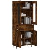 Skříň highboard kouřový dub 69,5 x 34 x 180 cm kompozitní dřevo 3198550