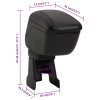 Loketní opěrka do auta černá 13 x 31 x (31–44) cm ABS 154647