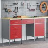 Pracovní skříň se zásuvkou 3 pcs Červená 150 x 55 x 85 cm 3321379