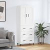 Skříň highboard bílá 69,5 x 34 x 180 cm kompozitní dřevo 3199745