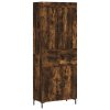 Skříň highboard kouřový dub 69,5 x 34 x 180 cm kompozitní dřevo 3199878