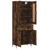 Skříň highboard kouřový dub 69,5 x 34 x 180 cm kompozitní dřevo 3199878