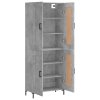 Skříň highboard betonově šedá 69,5x34x180 cm kompozitní dřevo 3199685