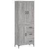 Skříň highboard šedá sonoma 69,5 x 34 x 180 cm kompozitní dřevo 3200007