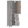 Skříň highboard šedá sonoma 69,5 x 34 x 180 cm kompozitní dřevo 3200007
