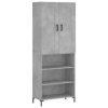 Skříň highboard betonově šedá 69,5x34x180 cm kompozitní dřevo 3200069