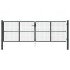 Pletivá zahradní branka pozinkovaná ocel 400 x 125 cm šedá 145778