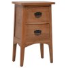 Noční stolek z masivního jedlového dřeva 40 x 29 x 68 cm hnědý 246123