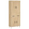 Skříň highboard dub sonoma 69,5 x 34 x 180 cm kompozitní dřevo 3199908
