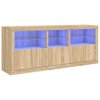 Příborník s LED osvětlením dub sonoma 162 x 37 x 67 cm 3208997