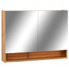 LED koupelnová zrcadlová skříňka dub 80 x 15 x 60 cm MDF 323606