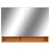 LED koupelnová zrcadlová skříňka dub 80 x 15 x 60 cm MDF 323606