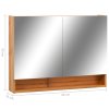 LED koupelnová zrcadlová skříňka dub 80 x 15 x 60 cm MDF 323606