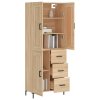Skříň highboard dub sonoma 69,5 x 34 x 180 cm kompozitní dřevo 3200004