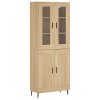 Skříň highboard dub sonoma 69,5 x 34 x 180 cm kompozitní dřevo 3198356
