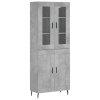 Skříň highboard betonově šedá 69,5x34x180 cm kompozitní dřevo 3198357