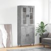 Skříň highboard betonově šedá 69,5x34x180 cm kompozitní dřevo 3198357