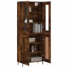 Skříň highboard kouřový dub 69,5 x 34 x 180 cm kompozitní dřevo 3198358