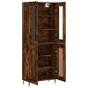 Skříň highboard kouřový dub 69,5 x 34 x 180 cm kompozitní dřevo 3198358