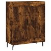 Skříň highboard kouřový dub 69,5 x 34 x 180 cm kompozitní dřevo 3198358