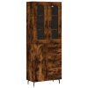 Skříň highboard kouřový dub 69,5 x 34 x 180 cm kompozitní dřevo 3198486
