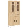 Skříň highboard dub sonoma 69,5 x 34 x 180 cm kompozitní dřevo 3198564