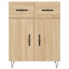 Skříň highboard dub sonoma 69,5 x 34 x 180 cm kompozitní dřevo 3198564