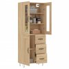 Skříň highboard dub sonoma 69,5 x 34 x 180 cm kompozitní dřevo 3198692