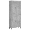 Skříň highboard betonově šedá 69,5x34x180 cm kompozitní dřevo 3199701