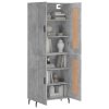 Skříň highboard betonově šedá 69,5x34x180 cm kompozitní dřevo 3199701
