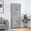 Skříň highboard betonově šedá 69,5x34x180 cm kompozitní dřevo 3199701