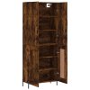 Skříň highboard kouřový dub 69,5 x 34 x 180 cm kompozitní dřevo 3195800